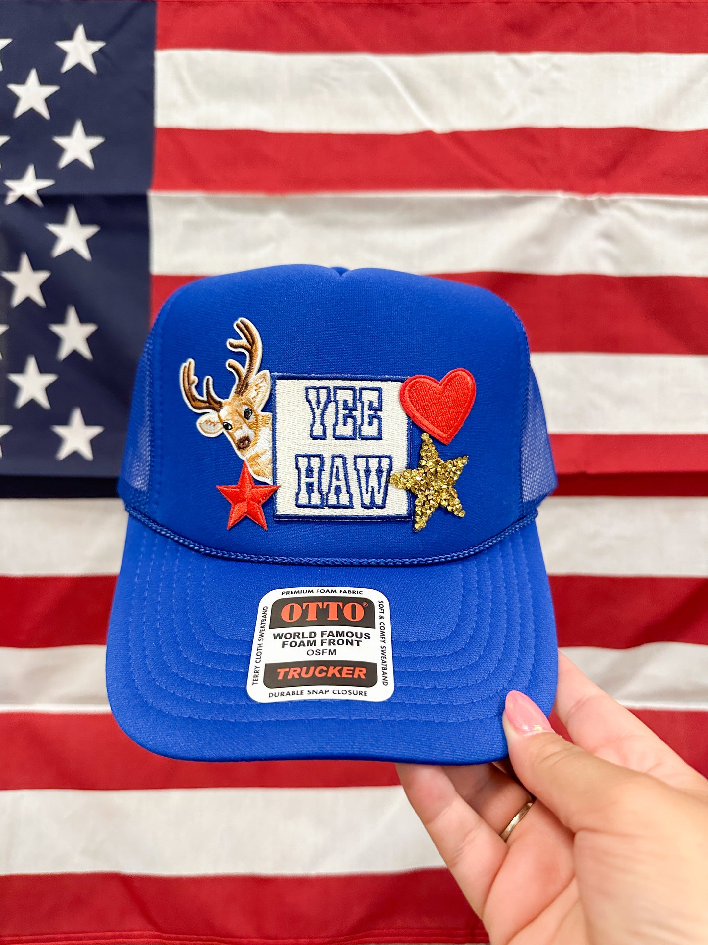 ROYAL BLUE YEEHAW TRUCKER