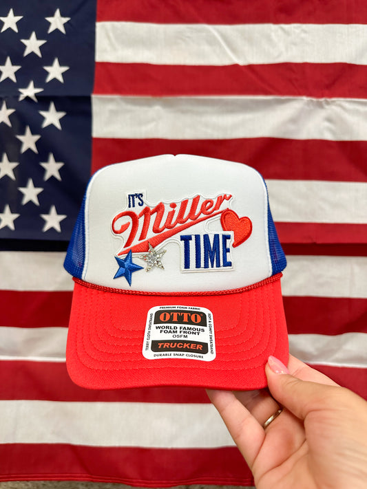 MILLER TIME PATCH TRUCKER