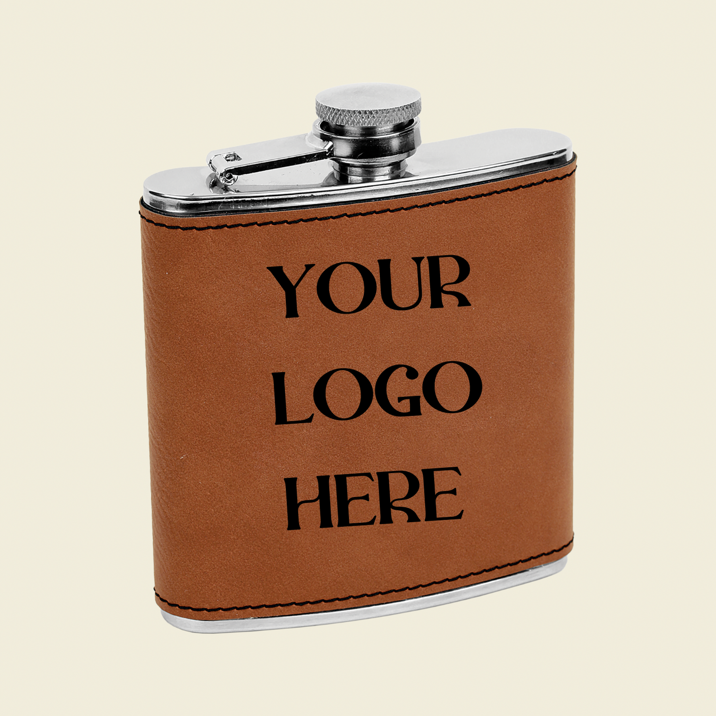 Leatherette Wrapped Flask