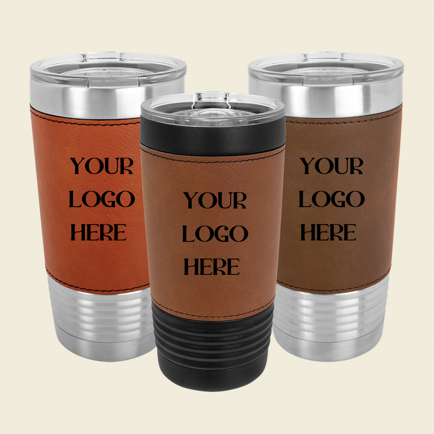 Leatherette Wrapped Tumbler - 20oz