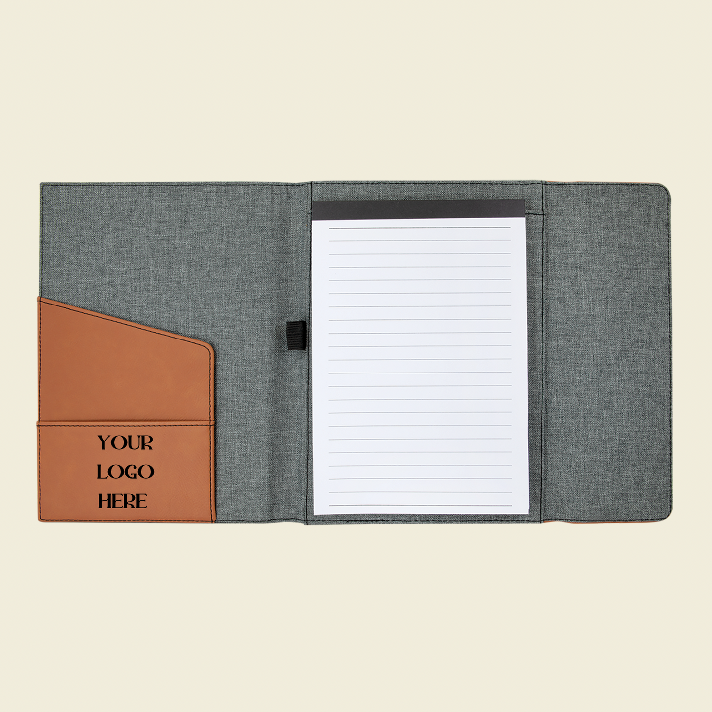 Notepad 7”x9” - rawhide/gray canvas